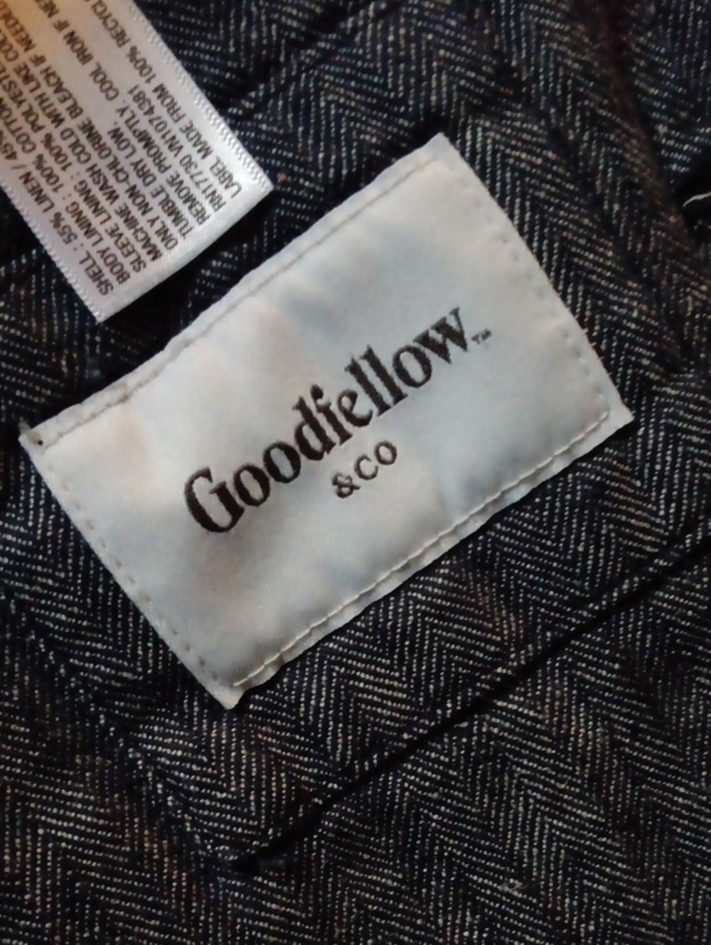 Goodfellow & Co (Vietnam) Men's "XAVIER" Linen/Cotton Blend Herringbone Blazer